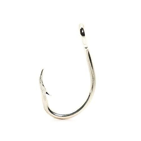 Mustad Classic O'Shaughnessy Live Bait Hook, Size 10, Beak Point, Heavy Wire, Ringed Eye, Nickel, 100PK 94151-NI-1/0-100